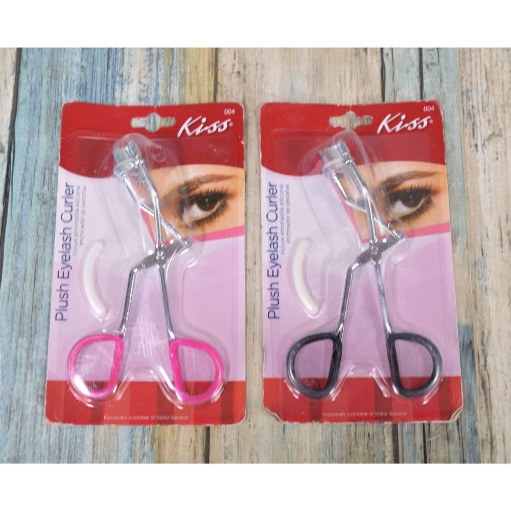 Plush Eyelash Curler Bundle Black & Pink Sealed KISS